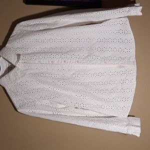 ICE Textured Peek-a-boo Collared Shirt